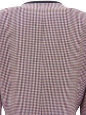 Collarless Trim Jacket in Dusty Pink/Gray