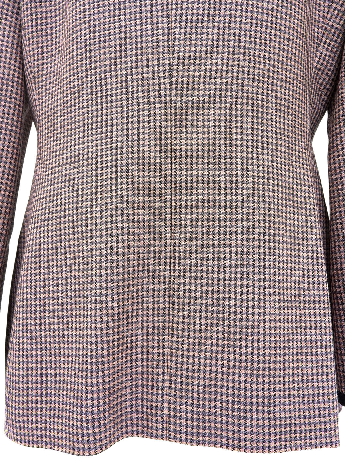 Collarless Trim Jacket in Dusty Pink/Gray