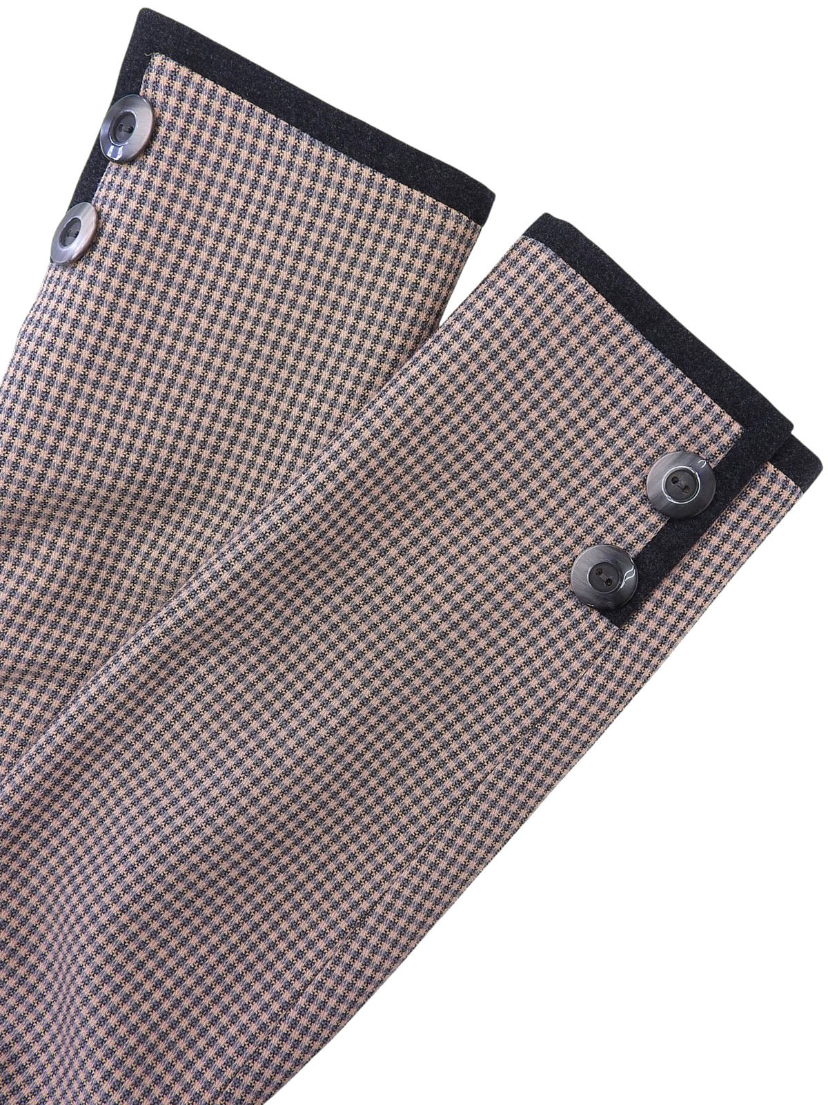 Collarless Trim Jacket in Dusty Pink/Gray