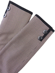 Collarless Trim Jacket in Dusty Pink/Gray