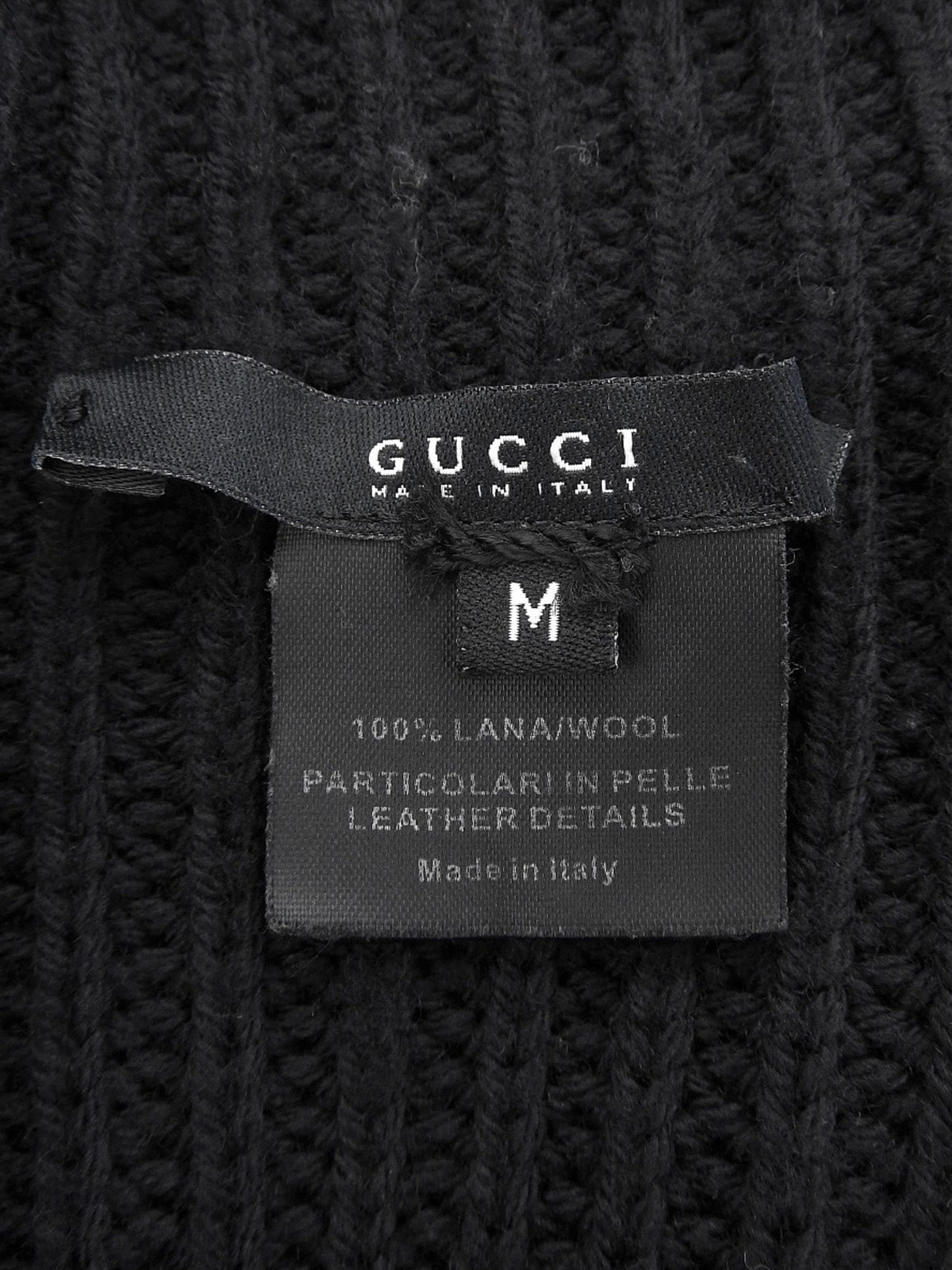 ウールハーフジップアップセーター ブラック