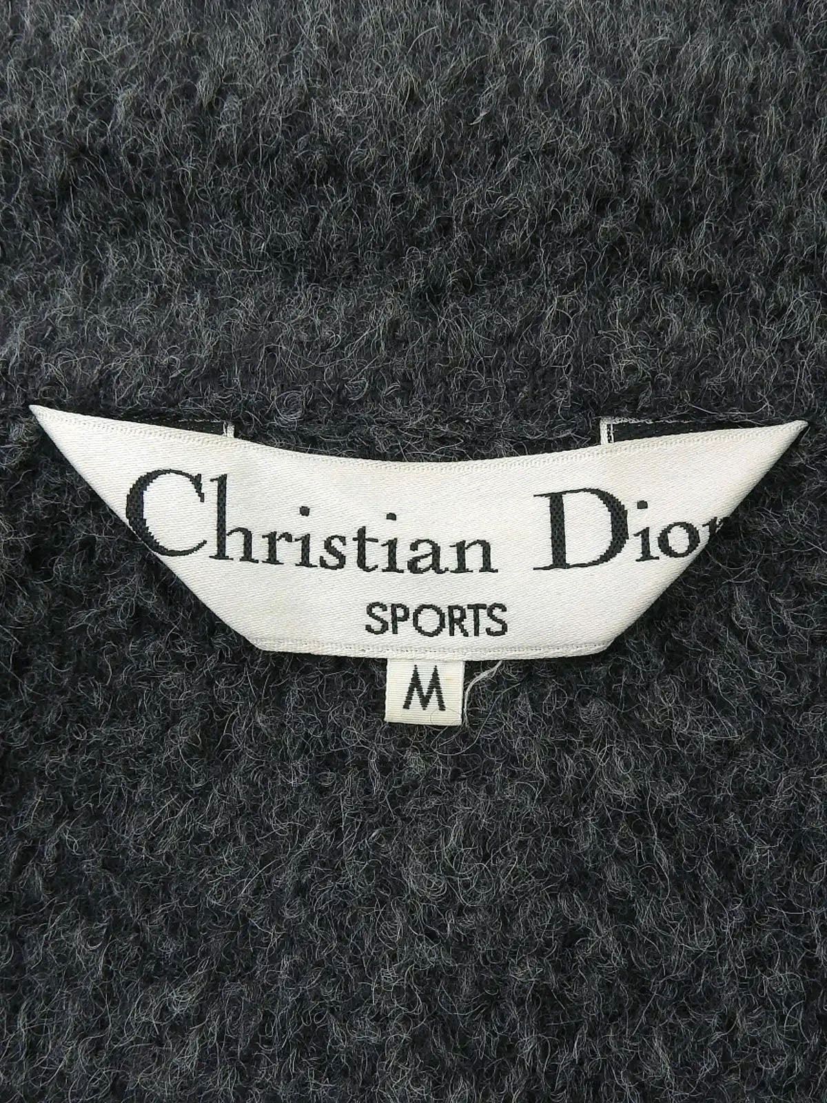 ウールロゴボタンロングコート　グレー