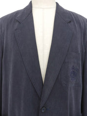 ロゴエンブレム刺繍ジャケット ネイビー