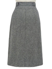 ツイードロゴボタンセットアップ　ブラック/ホワイト