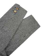 ツイードロゴボタンセットアップ　ブラック/ホワイト