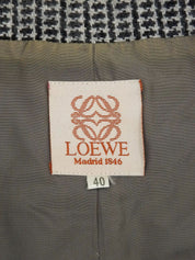 ツイードロゴボタンセットアップ　ブラック/ホワイト