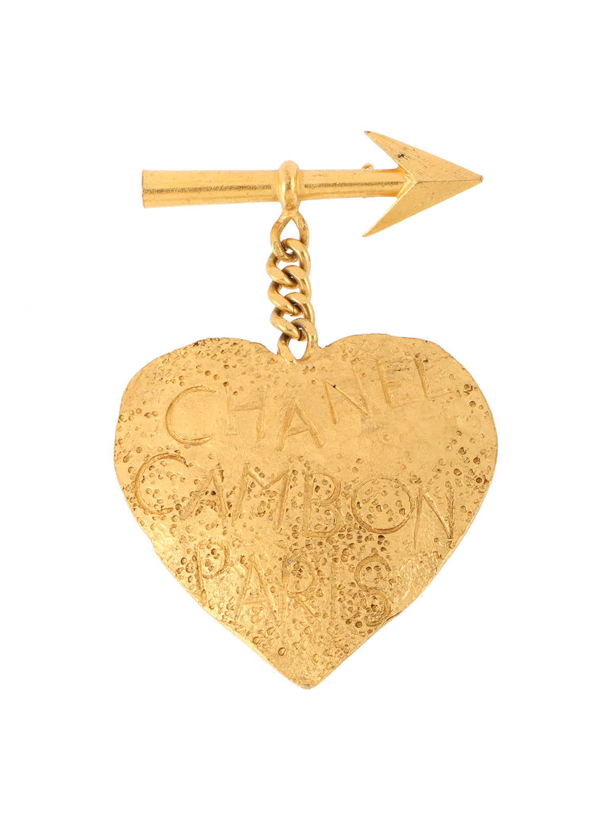 1993年製 ハートアローモチーフブローチ ゴールド