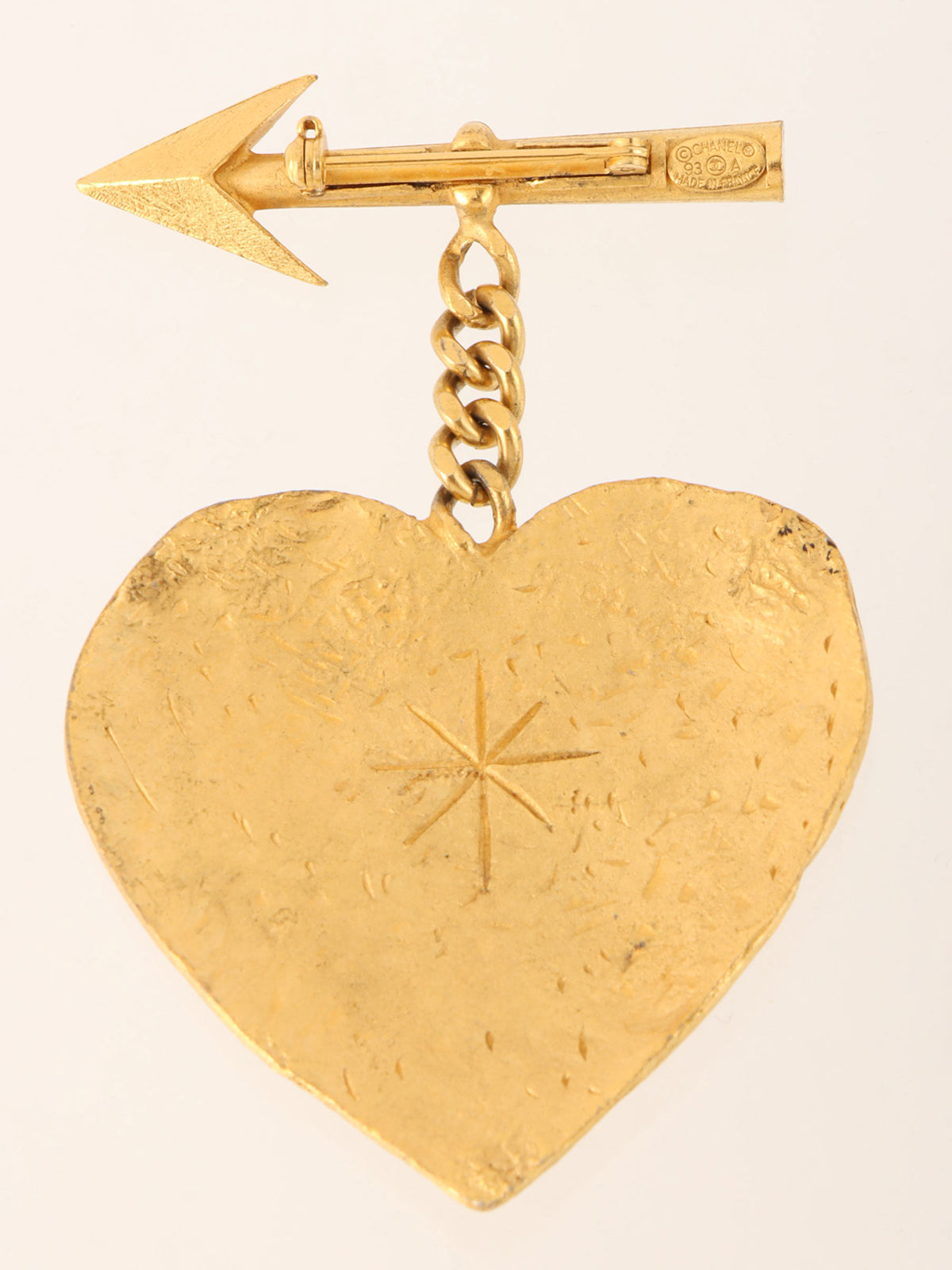 1993年製 ハートアローモチーフブローチ ゴールド
