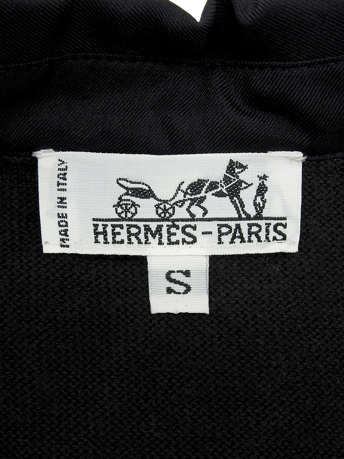 シルクニットコンビスカーフパターンニットポロシャツ ブラック/イエロー