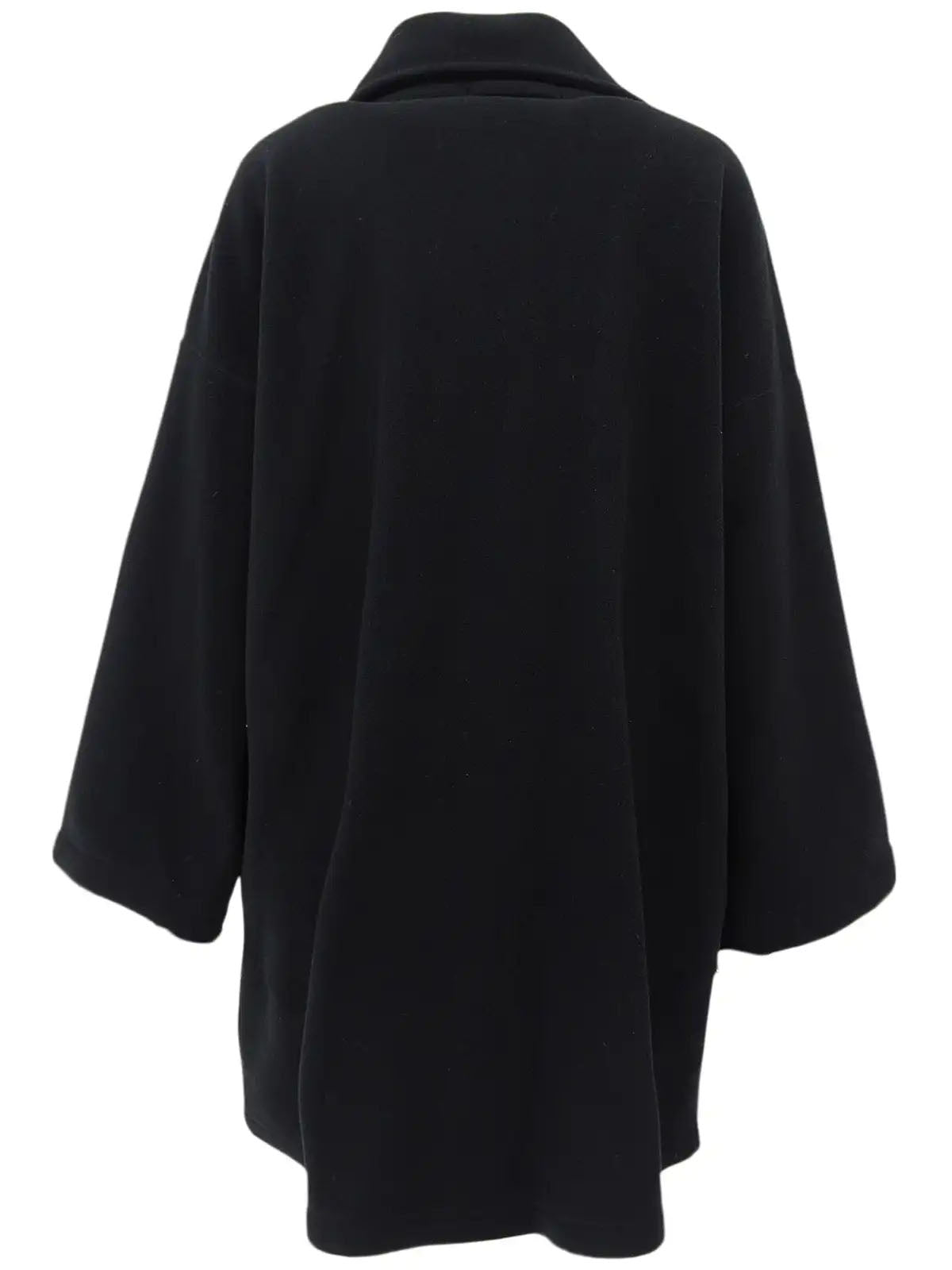Design Button Coat Black