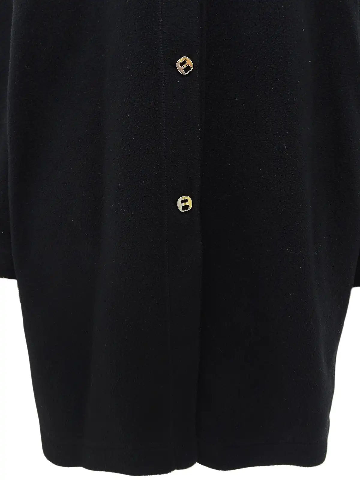 Design Button Coat Black