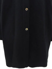 Design Button Coat Black