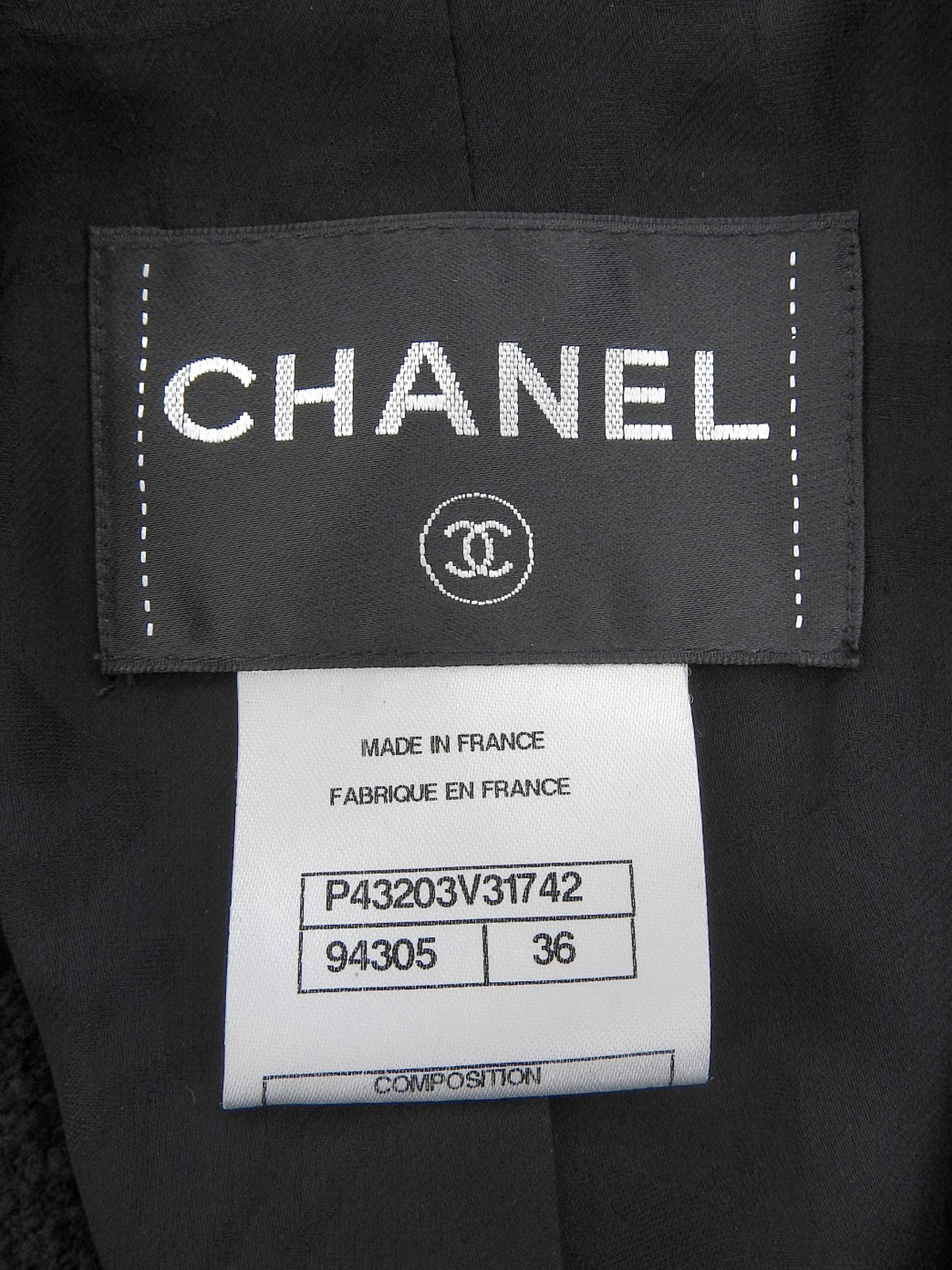 CCマークステッチジャケット ブラック