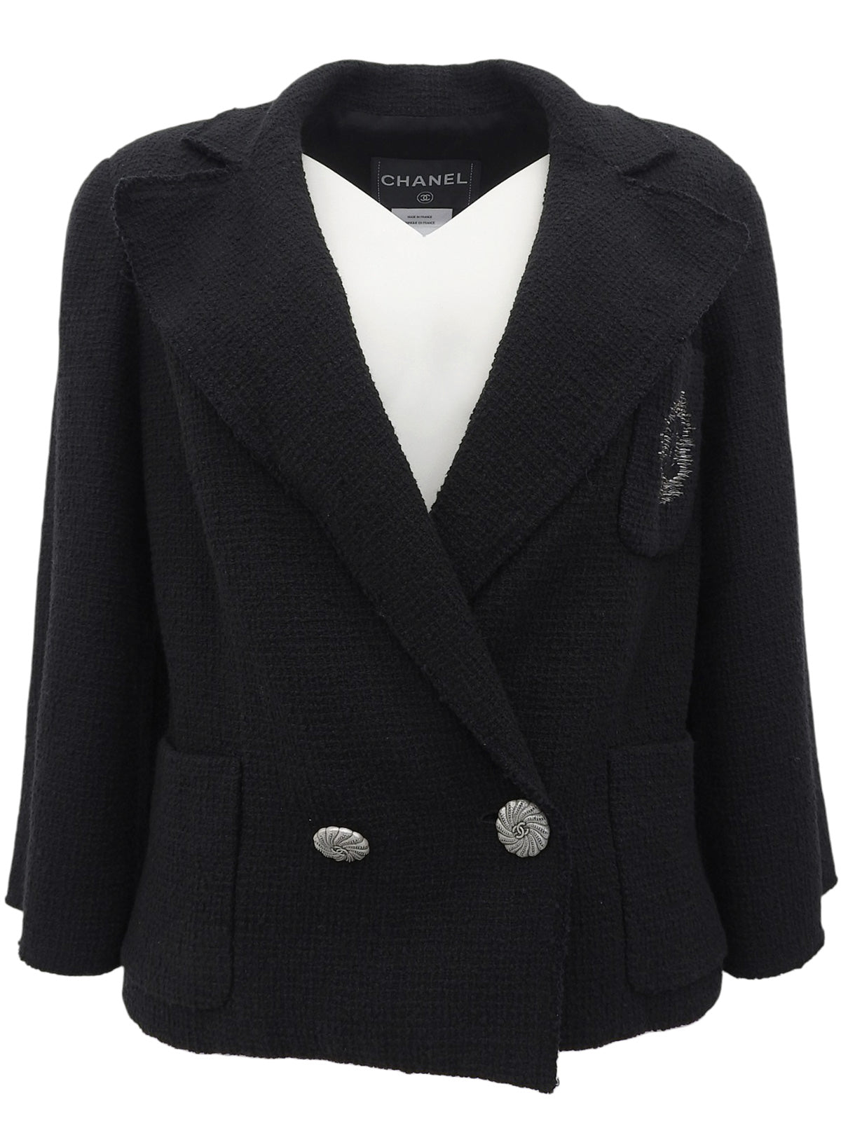 CCマークステッチジャケット ブラック