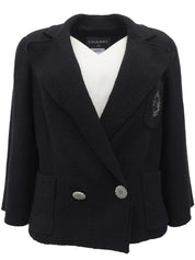 CCマークステッチジャケット ブラック