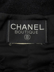 CC Mark Button Design Trim Jacket Black