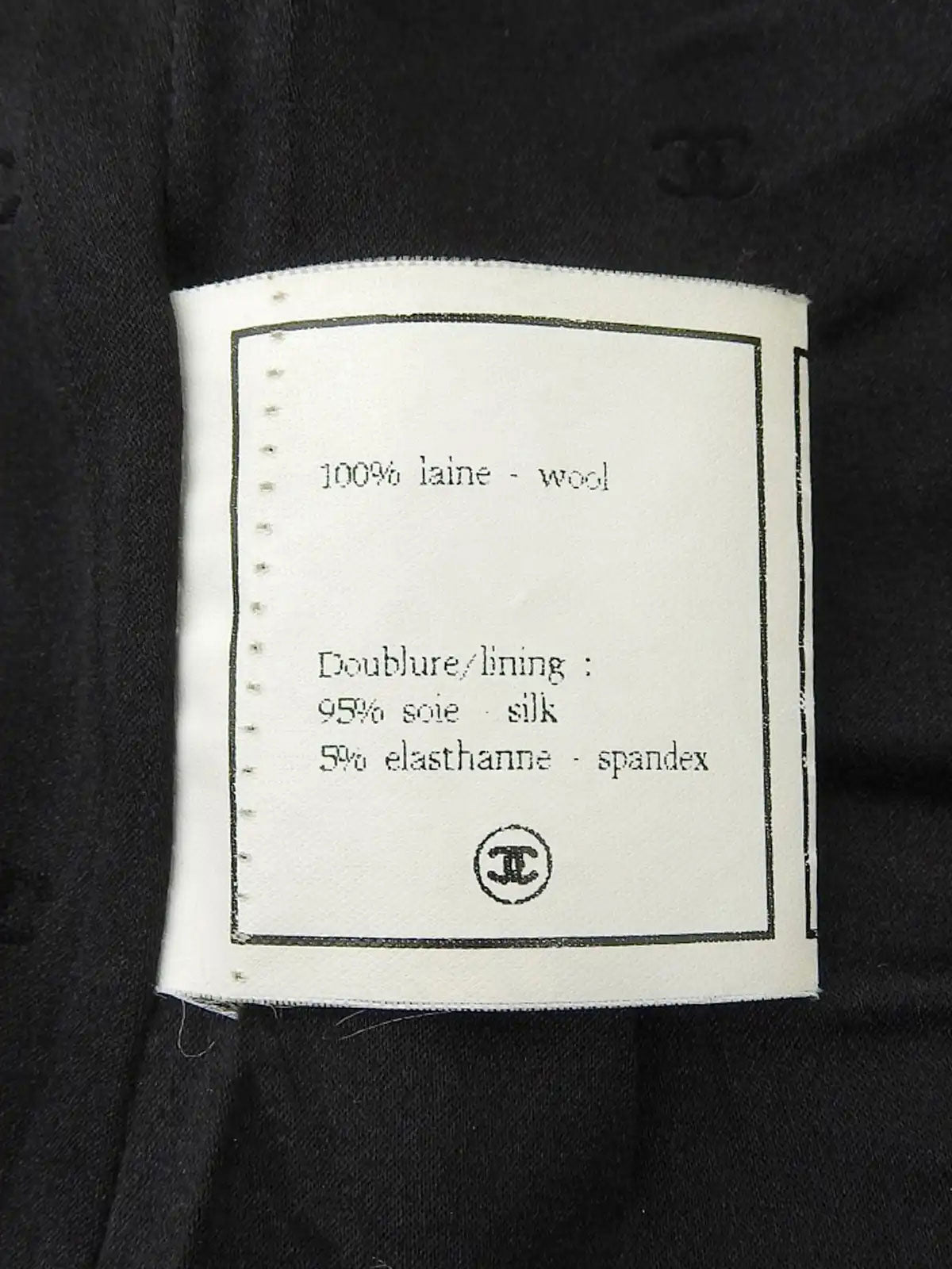 CC Mark Button Design Trim Jacket Black