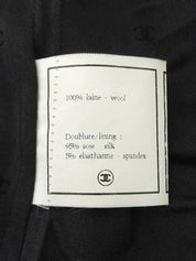 CC Mark Button Design Trim Jacket Black