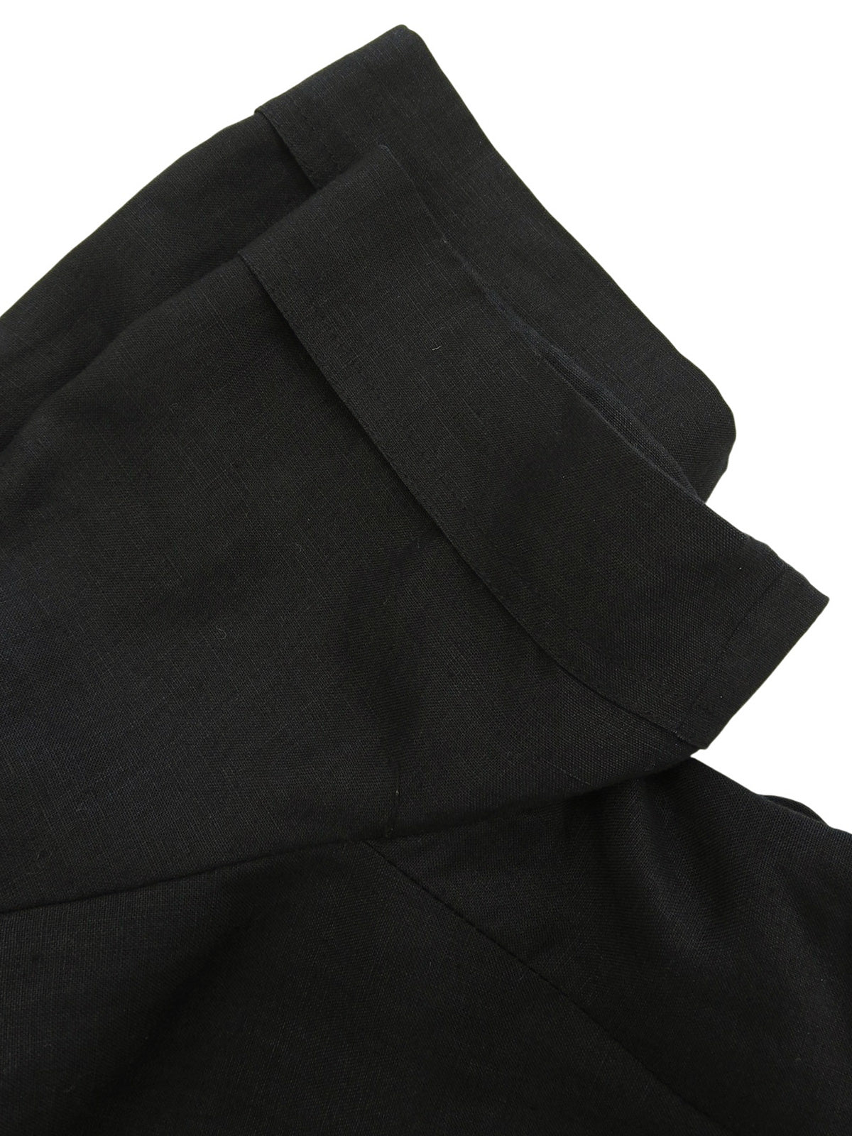 Linen CC mark button short sleeve jacket in black