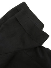 Linen CC mark button short sleeve jacket in black