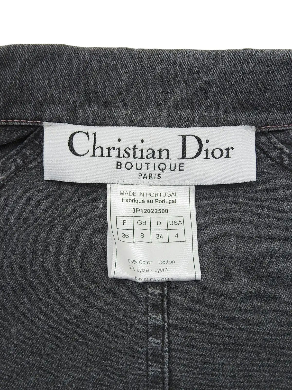Gray denim logo button jacket