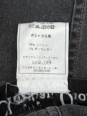 Gray denim logo button jacket