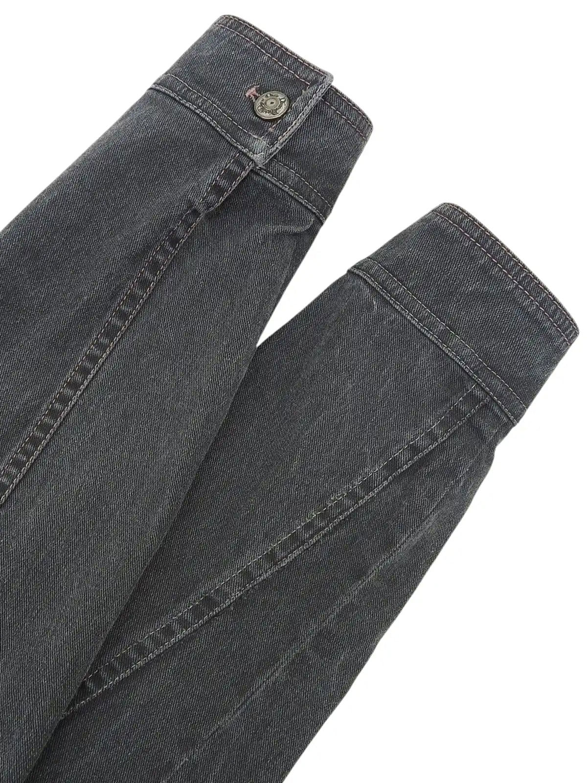 Gray denim logo button jacket
