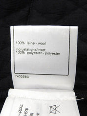 2005 Quilted CC Mark Collarless Jacket Black