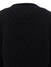 2005 Quilted CC Mark Collarless Jacket Black