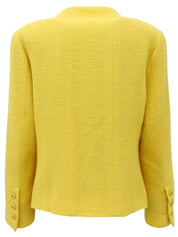 1996年製 ツイードCCマークボタンジャケット イエロー