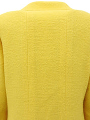 1996年製 ツイードCCマークボタンジャケット イエロー