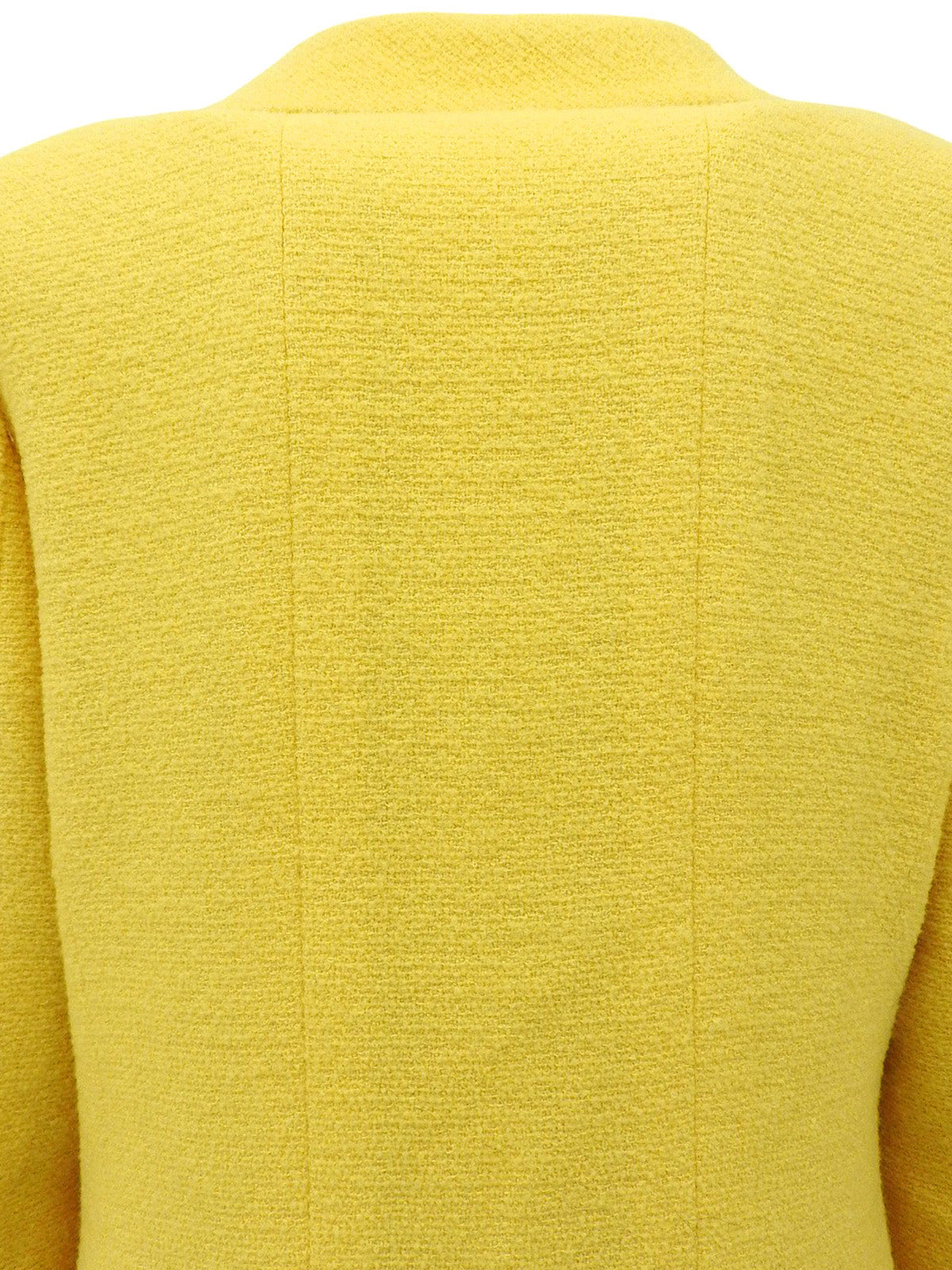 1996年製 ツイードCCマークボタンジャケット イエロー