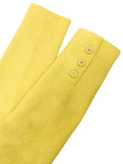 1996年製 ツイードCCマークボタンジャケット イエロー