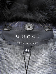 ラパンファーロゴボタンデニムジャケット　インディゴ