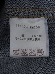 ラパンファーロゴボタンデニムジャケット　インディゴ