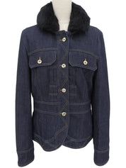 ラパンファーロゴボタンデニムジャケット　インディゴ