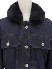 ラパンファーロゴボタンデニムジャケット　インディゴ