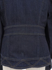 ラパンファーロゴボタンデニムジャケット　インディゴ