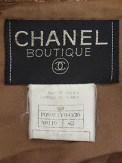 1995 Check Pattern CC Mark Button Jacket Brown/Orange