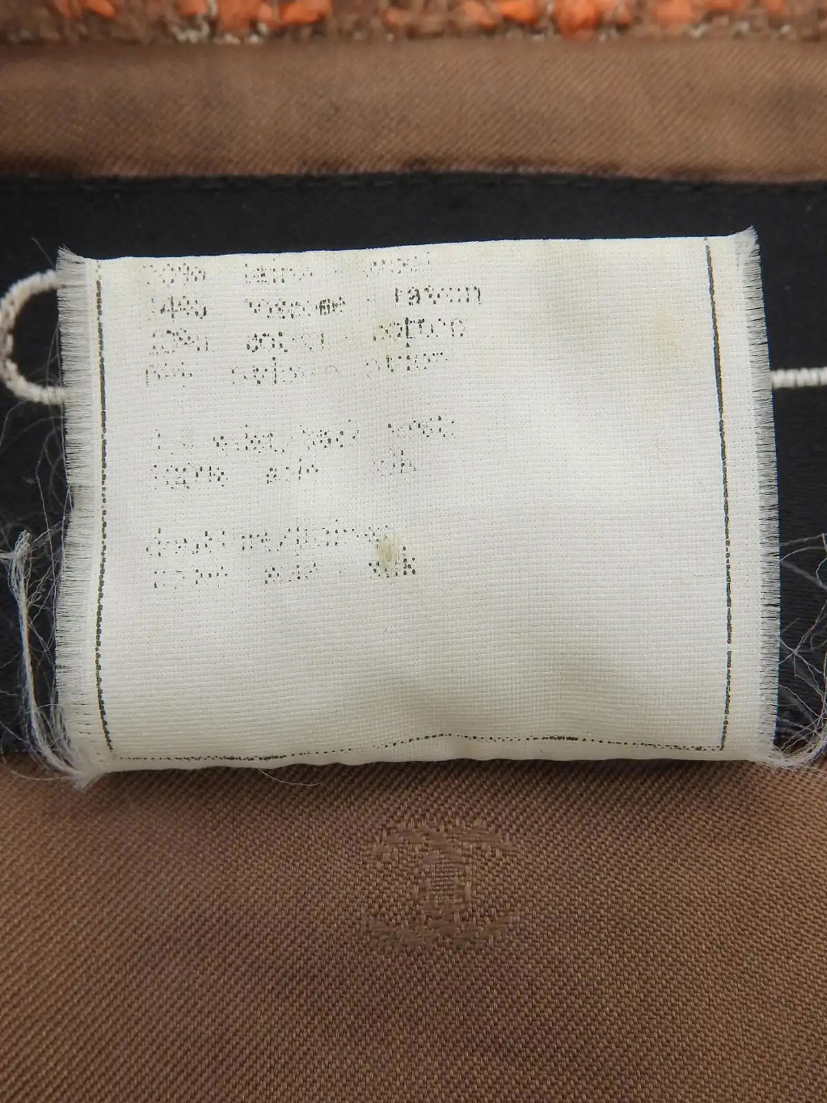 1995 Check Pattern CC Mark Button Jacket Brown/Orange