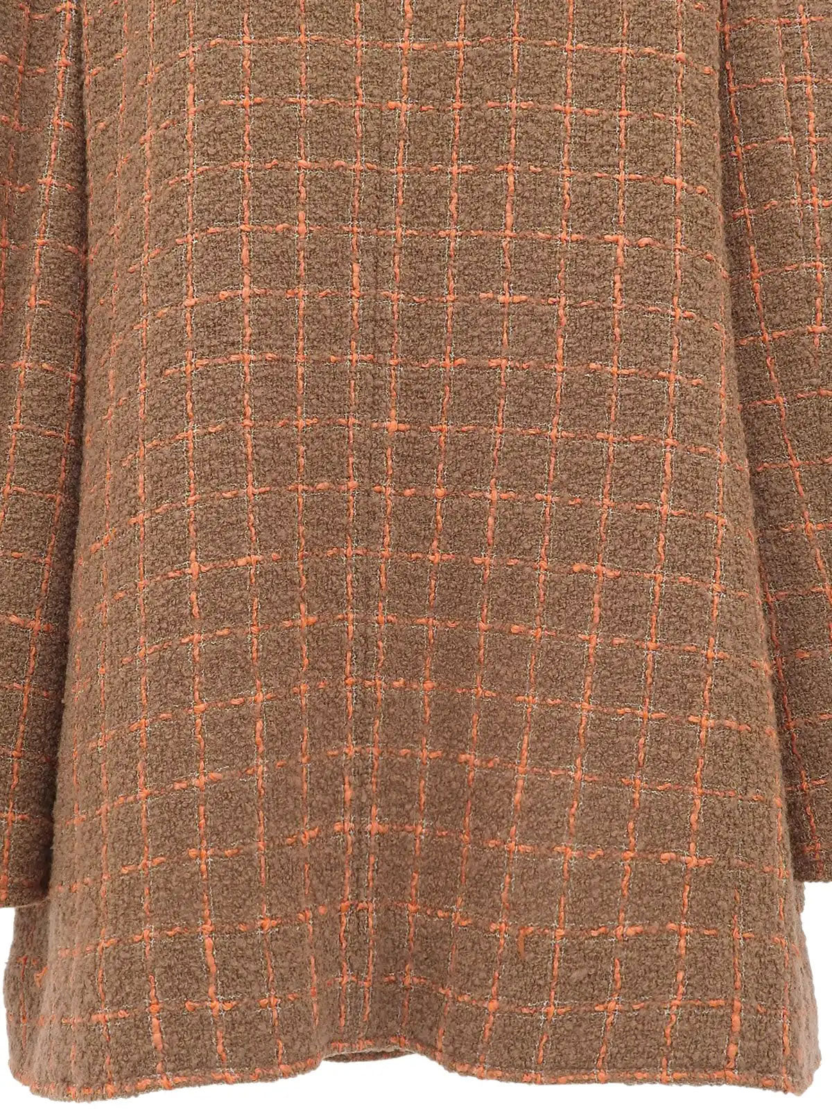 1995 Check Pattern CC Mark Button Jacket Brown/Orange