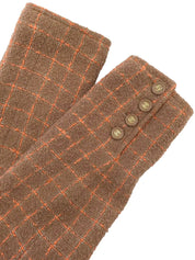 1995 Check Pattern CC Mark Button Jacket Brown/Orange