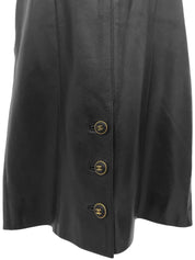 1995年製 CCマークボタンレザースカート ブラック