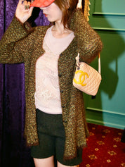 Cambon shoulder bag, beige/yellow, made around 2005