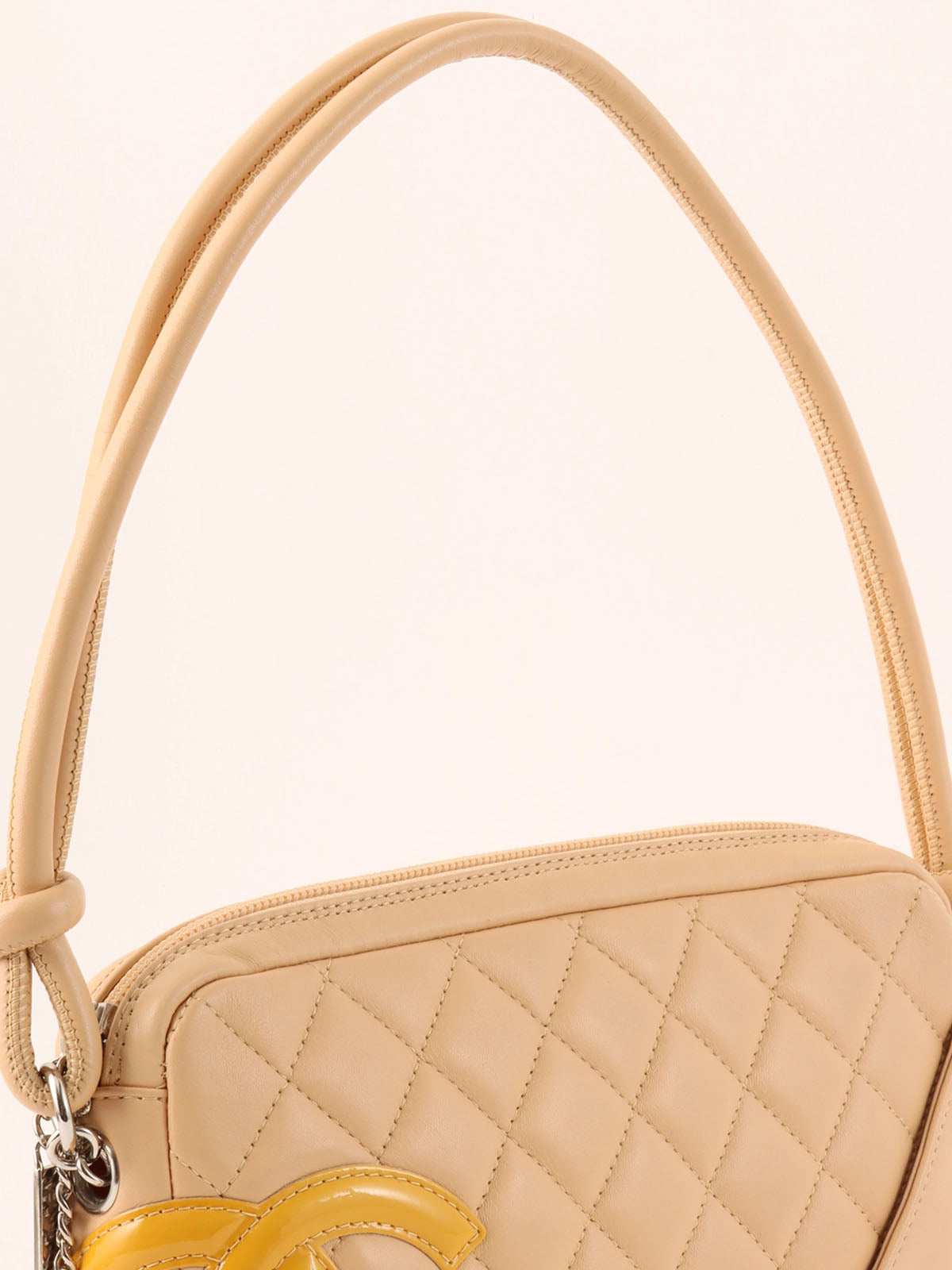 Cambon shoulder bag, beige/yellow, made around 2005