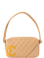 Cambon shoulder bag, beige/yellow, made around 2005