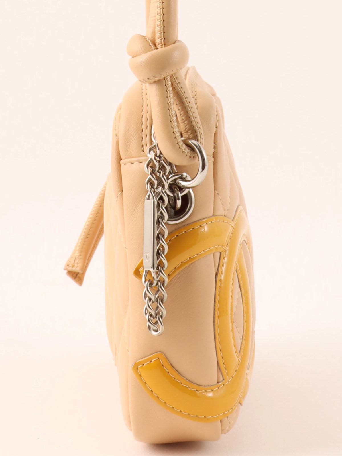 Cambon shoulder bag, beige/yellow, made around 2005