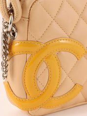 Cambon shoulder bag, beige/yellow, made around 2005