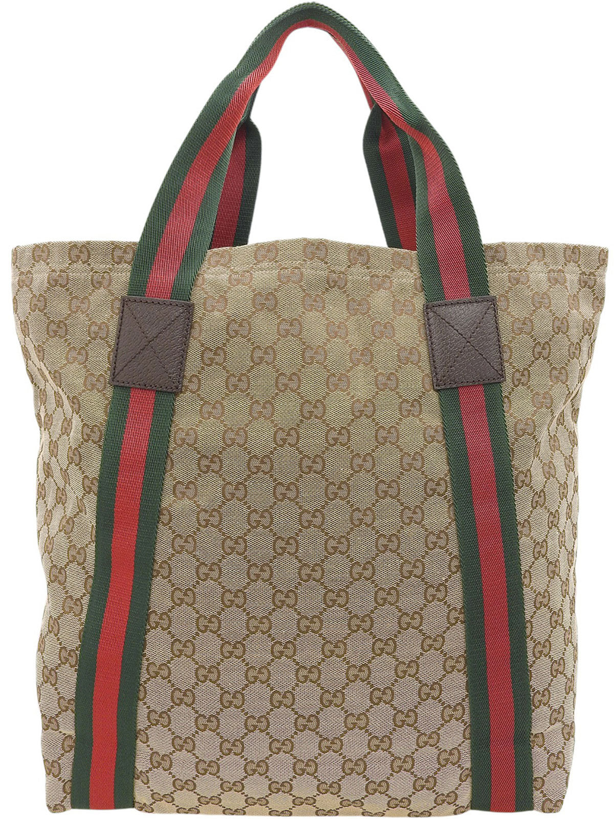 Canvas GG Pattern Sherry Line Tote Bag, Beige