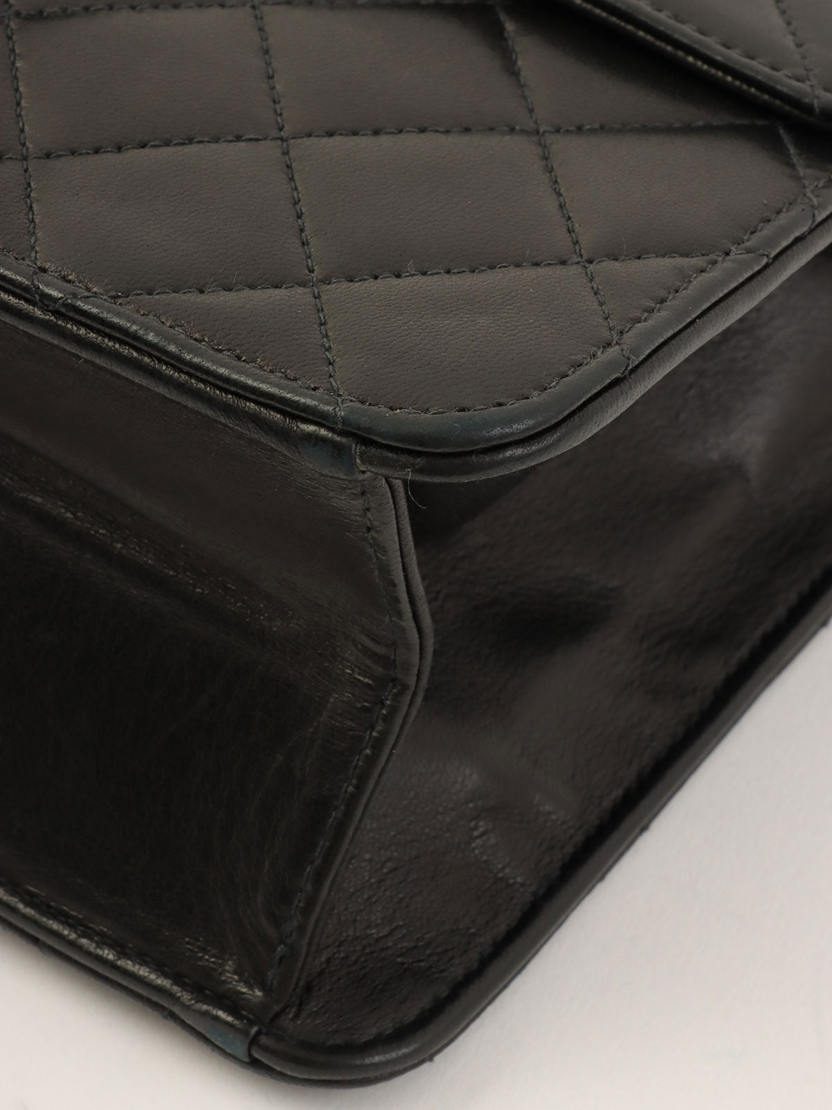 2000年頃製 CCマークプレートチェーンショルダーバッグ ブラック